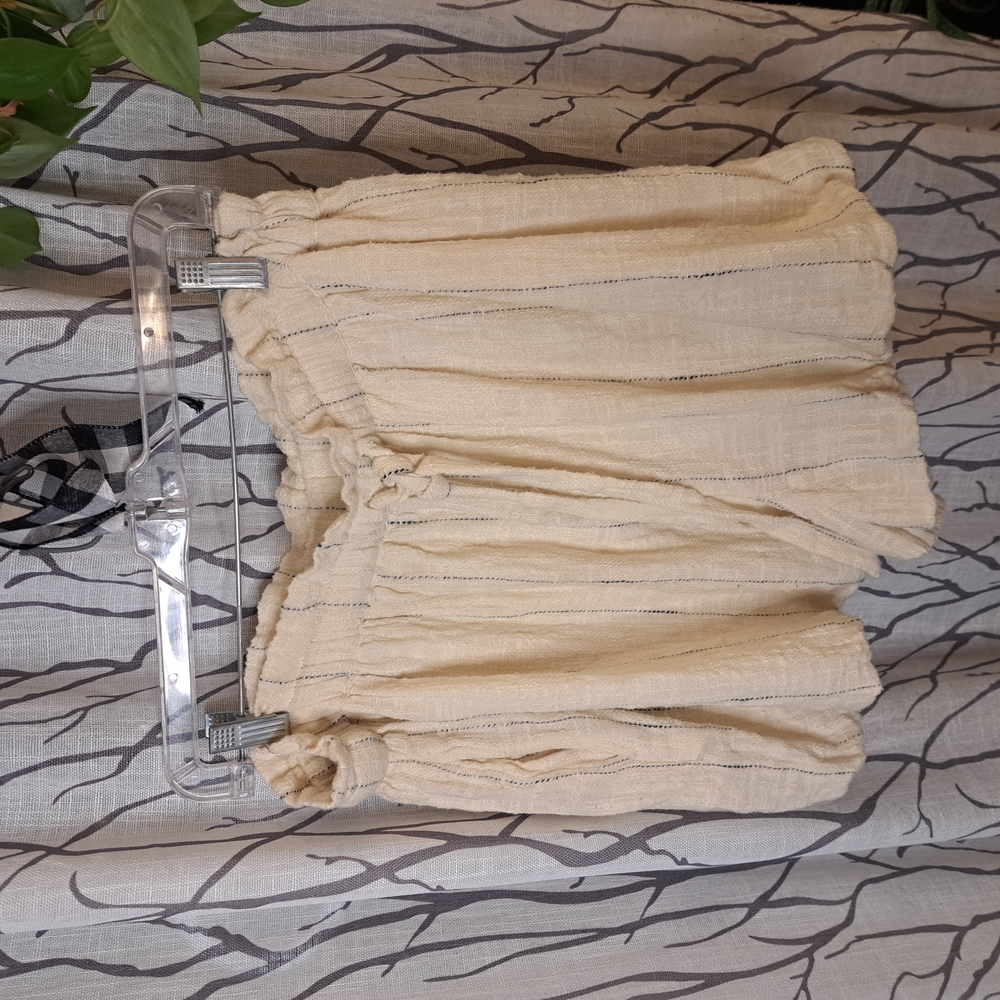 Free People High Waist Cream Shorts
